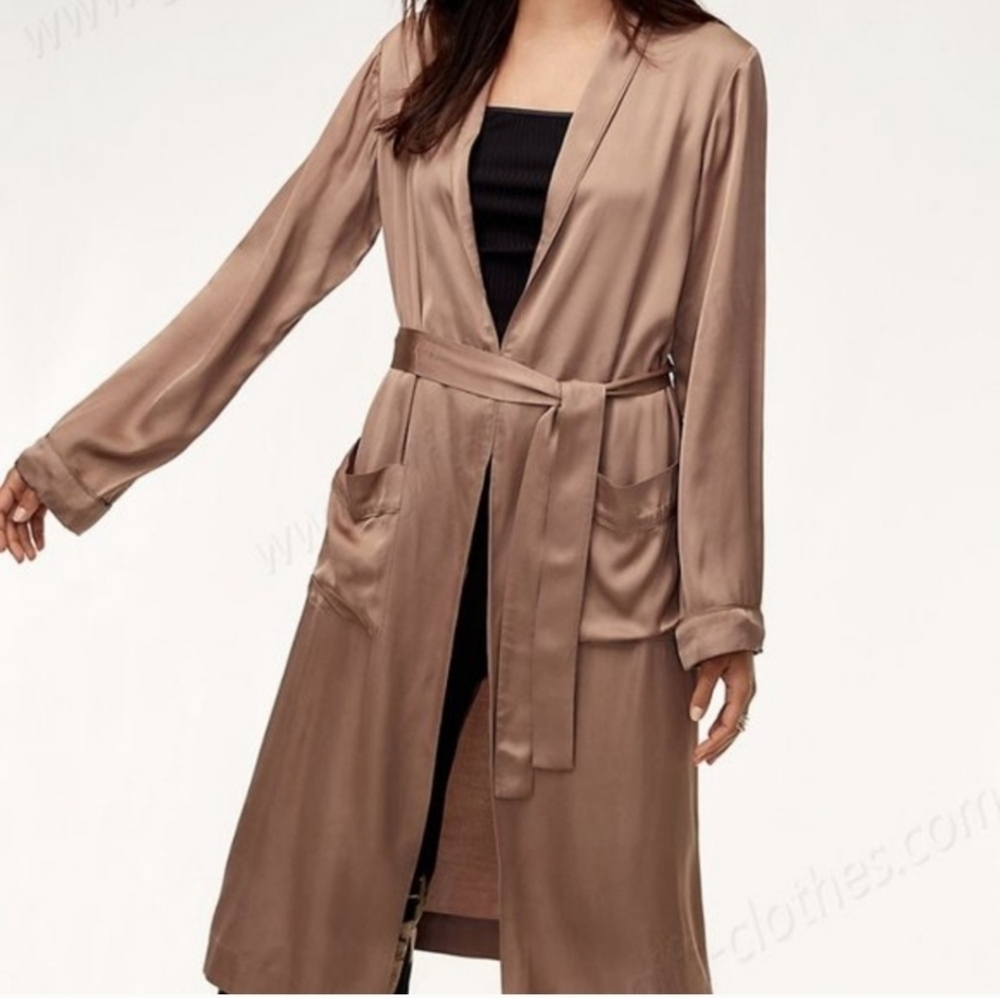 Aritzia Wilfred Gold Rose Pilier Robe Size Small